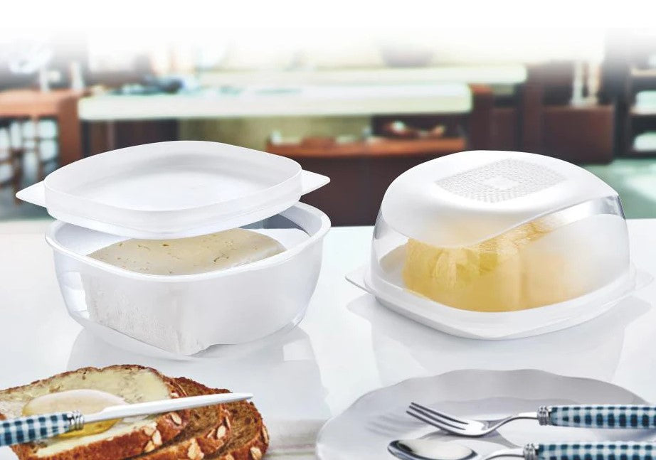Small Plastic Cheese Keeper and Presentation Board