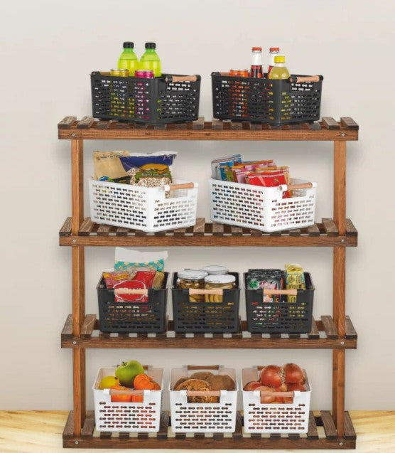 Medium Size Basket with Wooden Handles 585