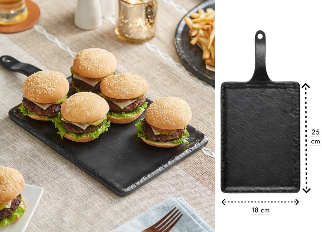 Medium Melamine Rectangular Plate with Handle