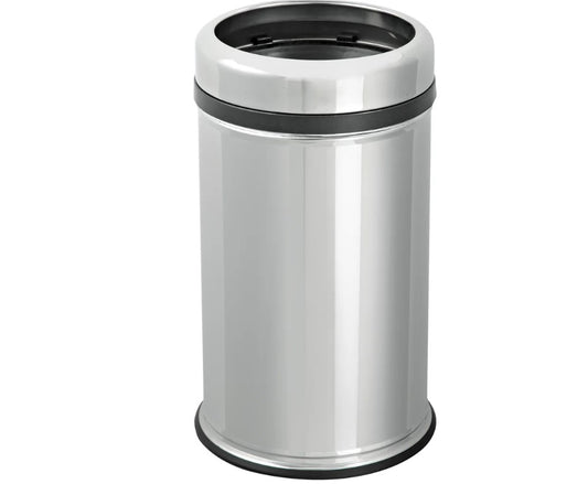 Stainless steel dustbin with open top 45 L