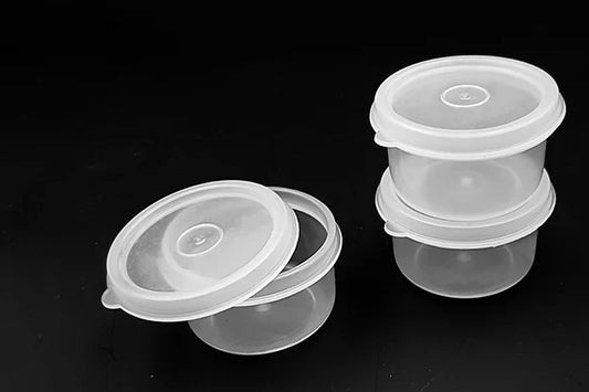Set of 3 Mini Round Transparent Storage Containers