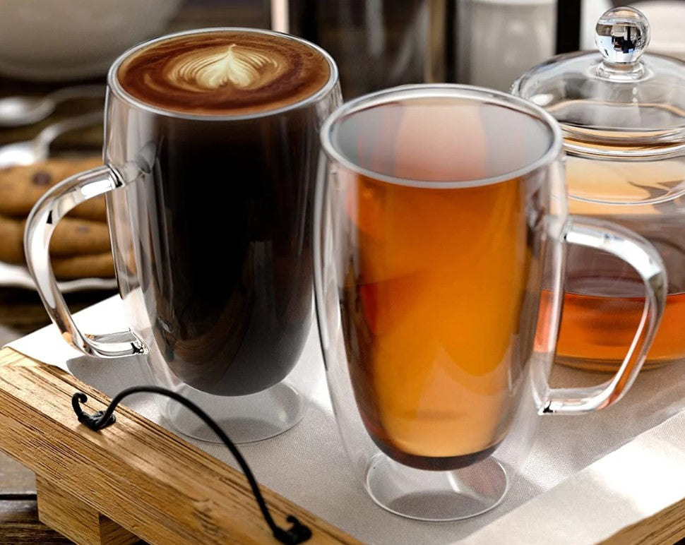Double Wall Glass Mug 450 ml - 15 cm