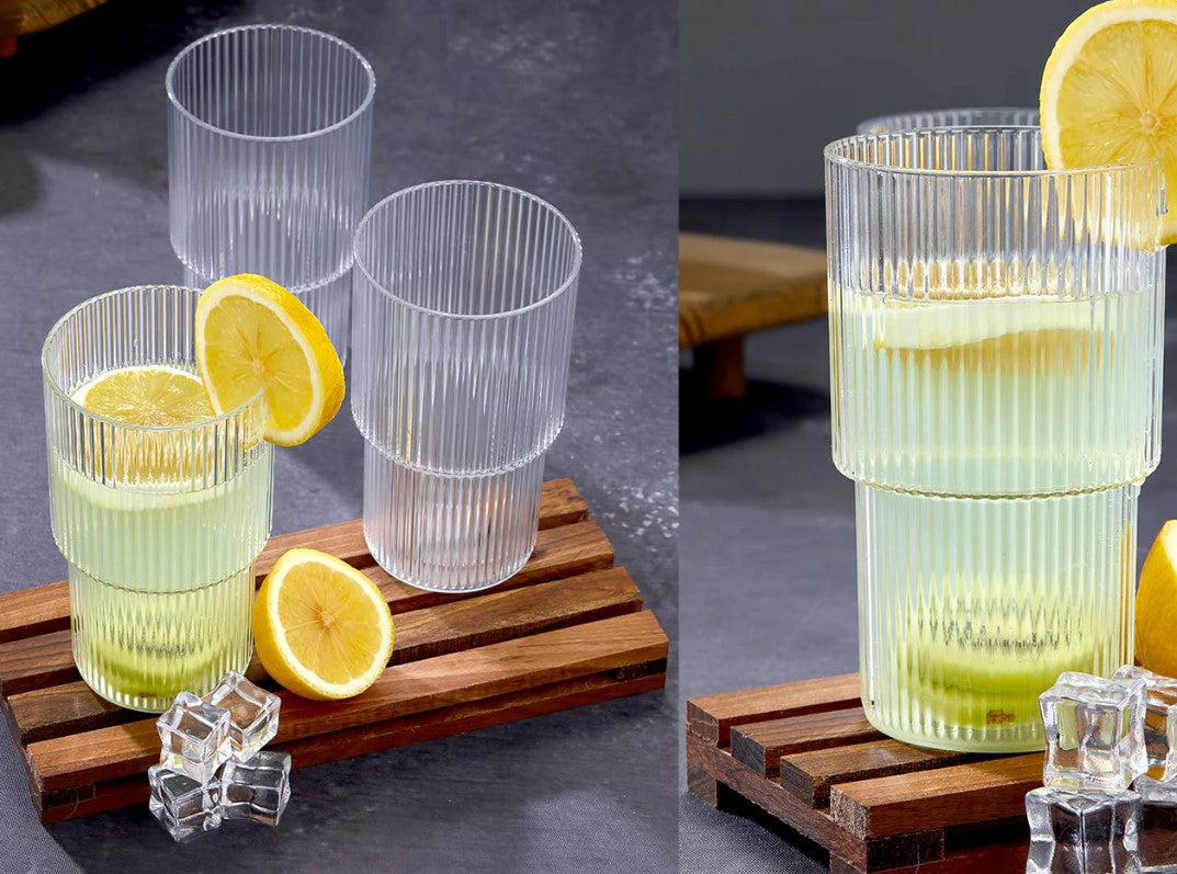 Set of 3 Large Plastic Cups "Origami"