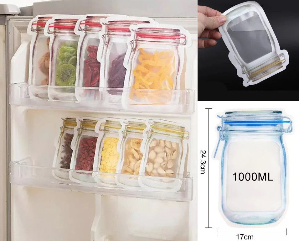 Big reusable lock and seal bag airtight jar X12