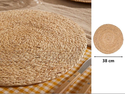 Natural Straw Wicker Placemat 38 cm