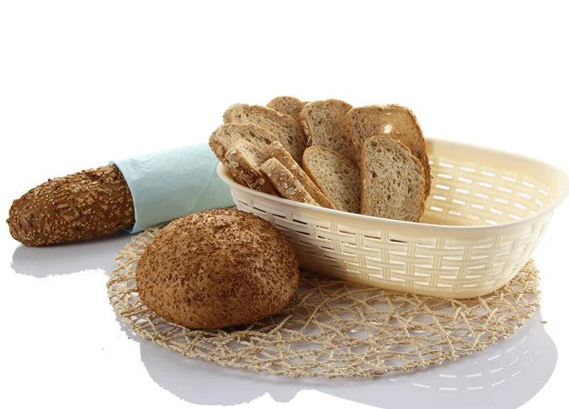 Small Plastic Rattan Bread Basket