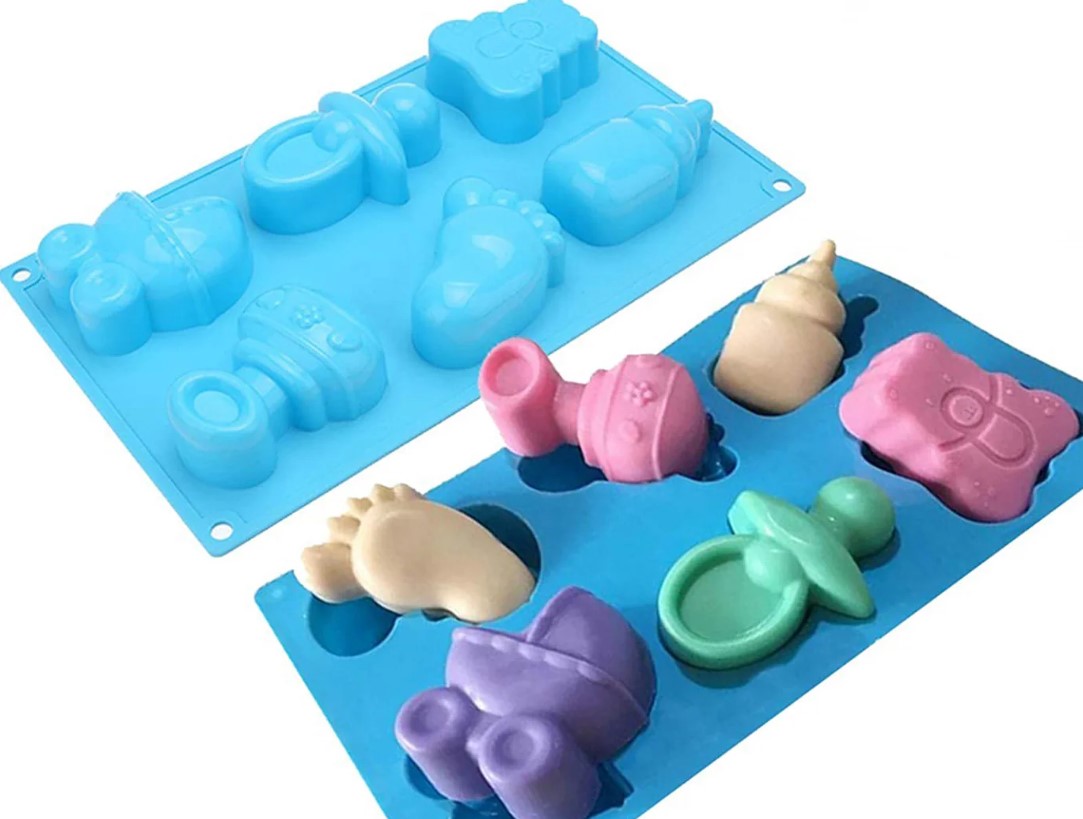 Silicone Baby Shower Mold 6 cavities