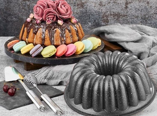 DOSTHOFF CAST ALUMINIUM GRANITE COATED BUNDFORM CAKE PAN
