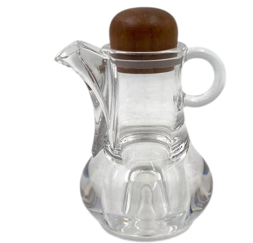 High Quality Acrylic Oil Bottle w Wood Cover 8 x 12 cm