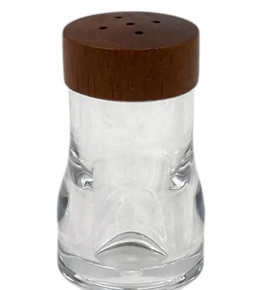 Acrylic salt and pepper shaker with Wooden Cover