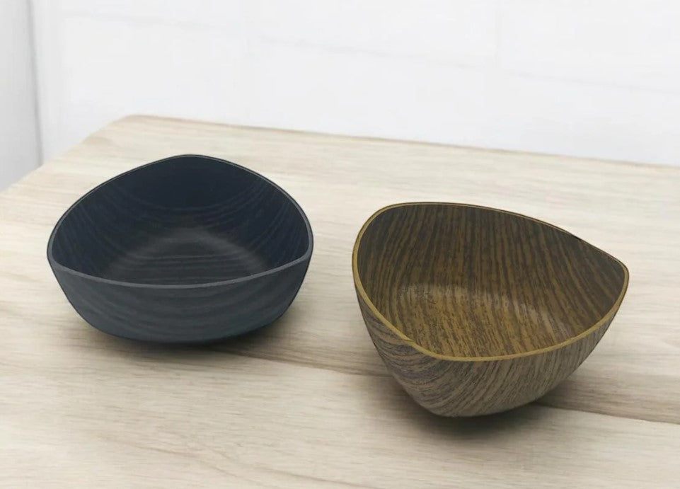 Black Wood Color Triangle Snack Bowl
