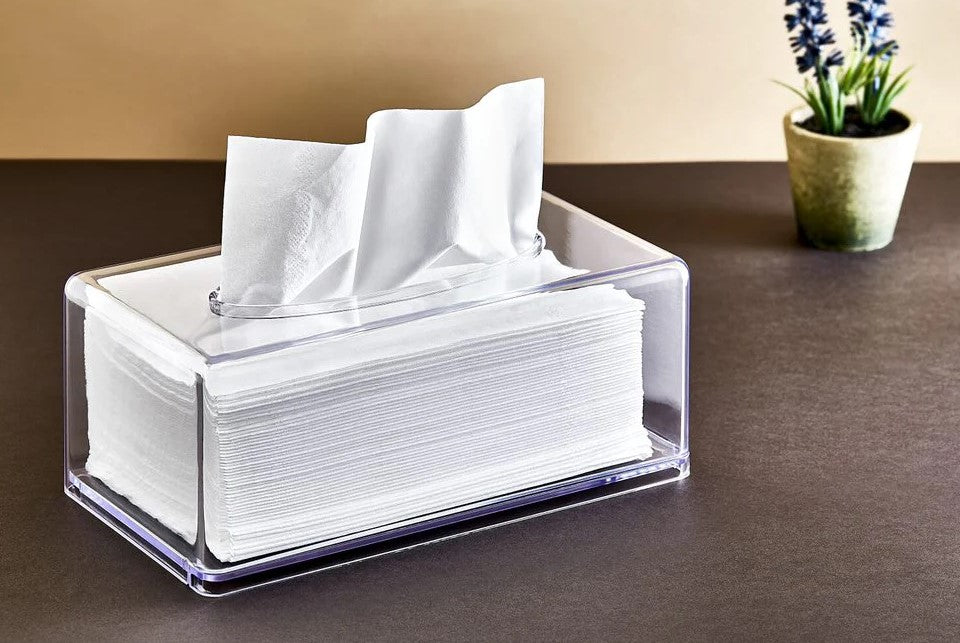 Clear Tissue Box 22x12x8.5 cm