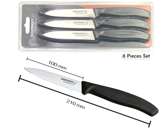 Dosthoff Paring Knife with Black Plastic Handle X6
