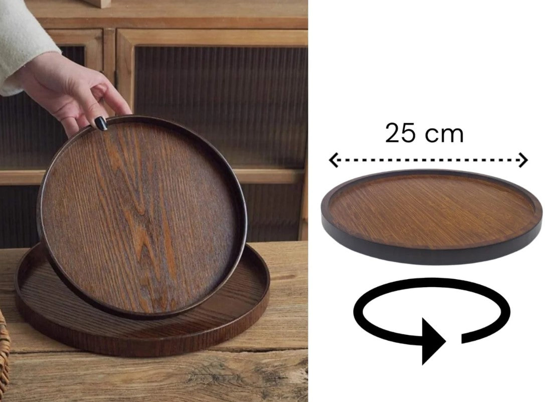 Dark Bamboo Lazy Suzanne 25 cm