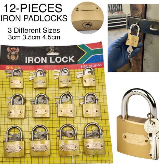 12 Iron Padlocks