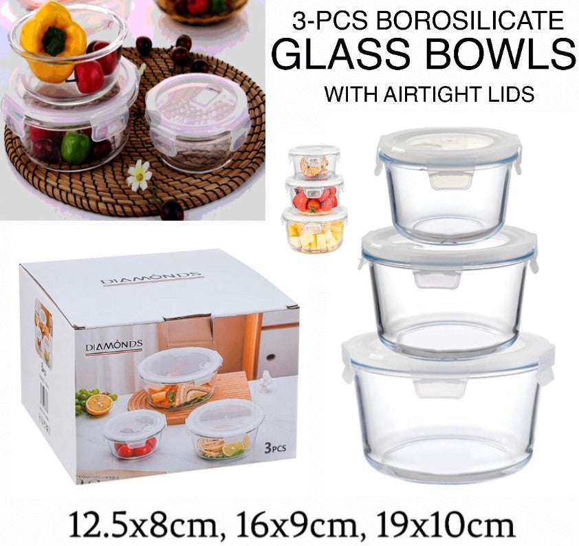 3-Pcs Glass Bowls (MA-647)