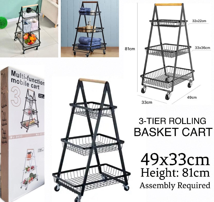 3-Tier Basket Cart (MJ-3033)