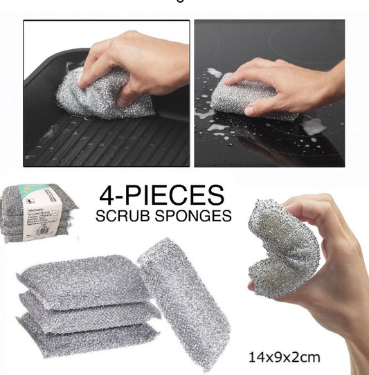 4-Pcs Scrub Sponge