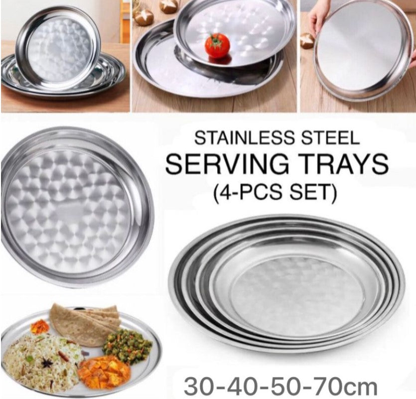 4-Pcs Round Trays