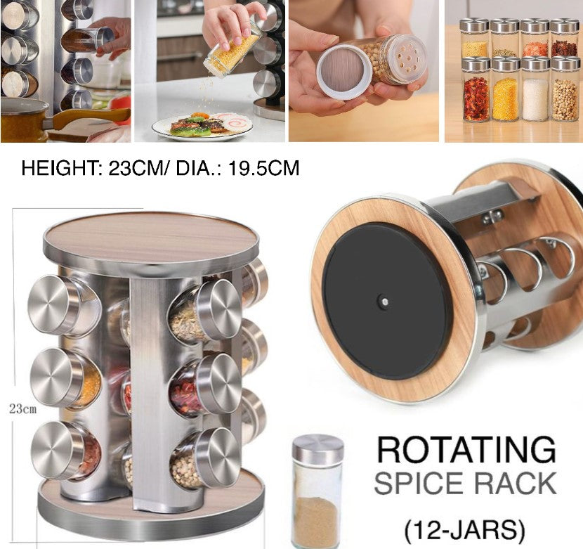 12-Jars Spice Rack