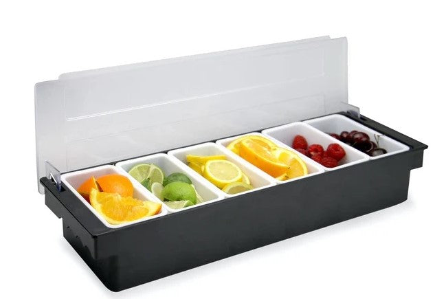 6 Compartment Seasoning Case Bar Condiment Box