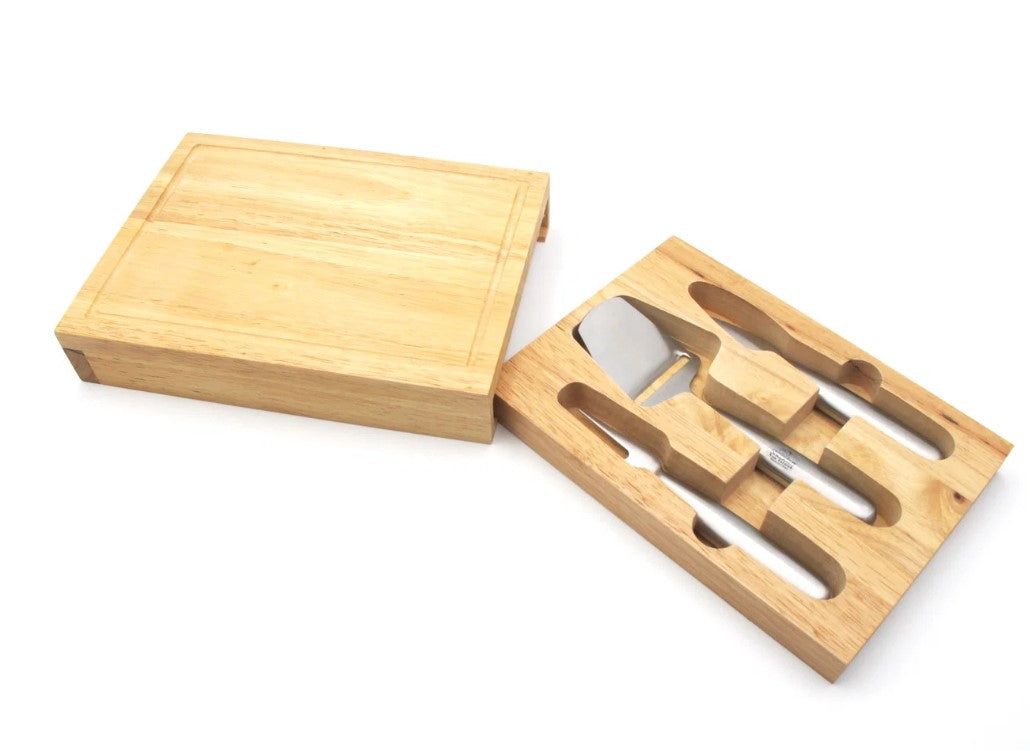 Cheese Serving Utensils with Board and Drawer