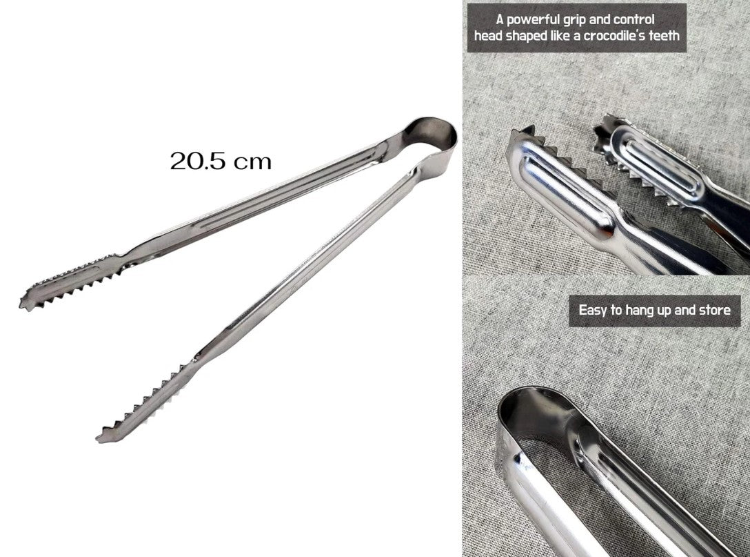 Ergonomic Stainless Steel Food Tong 20.5 cm