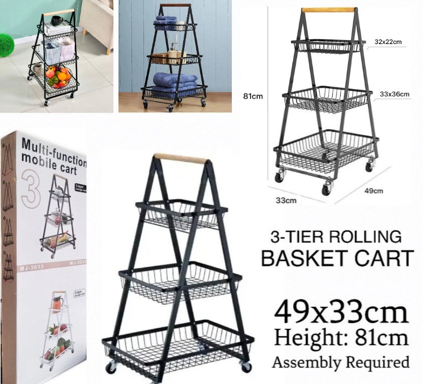 3-Tier Basket Cart (MJ-3033)