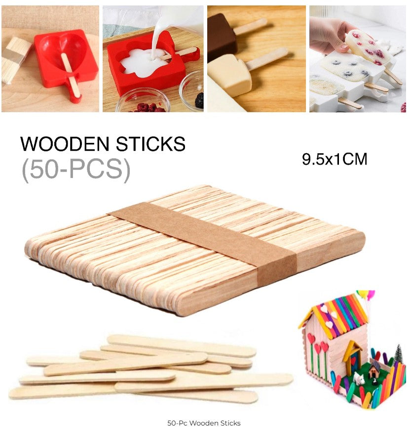 50-Pc Wooden Sticks