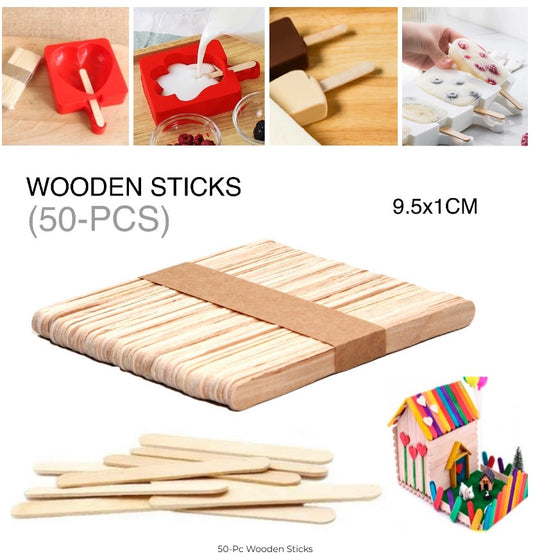 50-Pc Wooden Sticks
